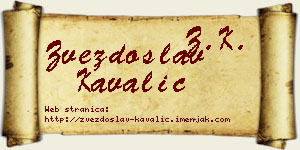 Zvezdoslav Kavalić vizit kartica